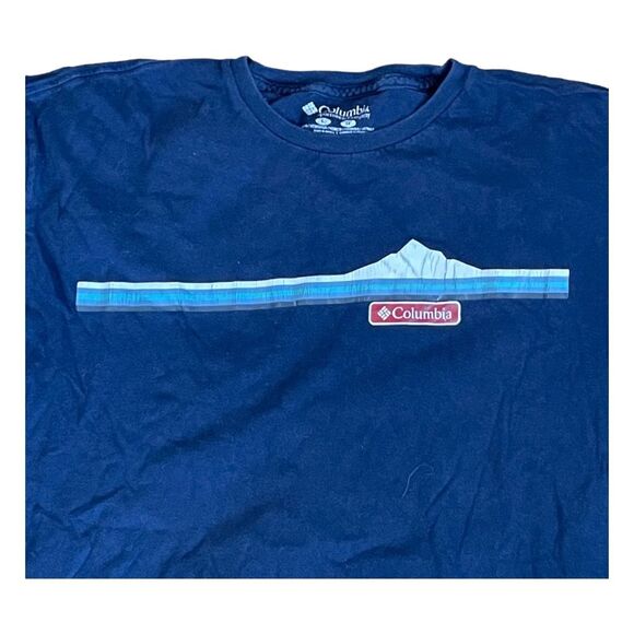 Columbia Graphic Tee Navy Blue Short Sleeve Crewneck Outdoor Hiking L - Picture 2 of 6